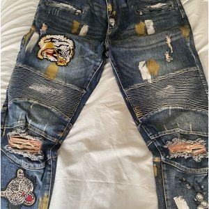 Men’s Fashion Nova Biker Style Denim Jeans